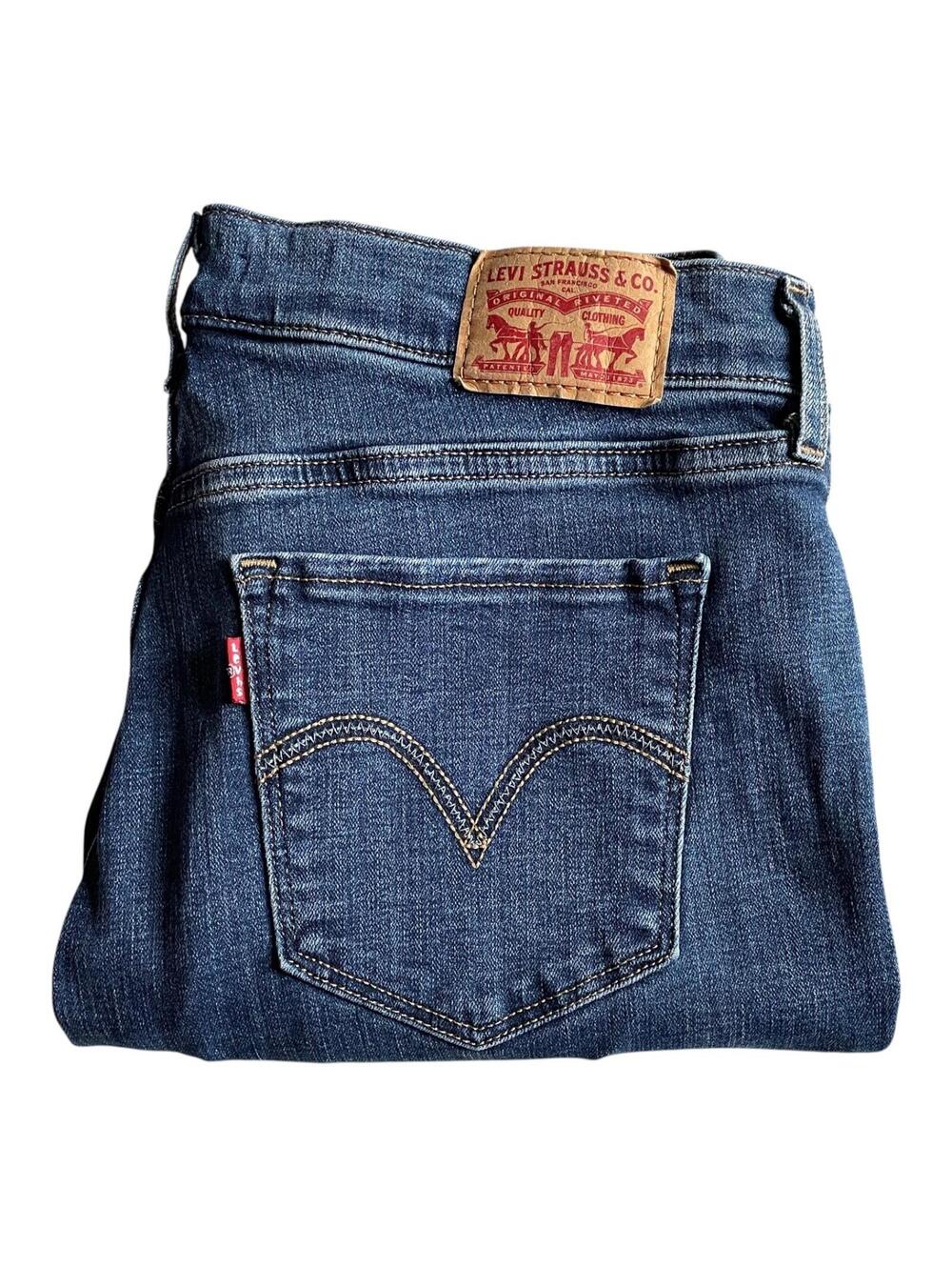 Levi's Classic Straight Stretch Jeans Women Size 6 28x30 - Picture 8 of 10